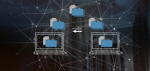 Two computers and file transfer between them